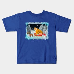 Christmas Tiger Delivery Mission for Secret Santa / Year of the Tiger /New Year 2022/ Tiger 2022 Kids T-Shirt